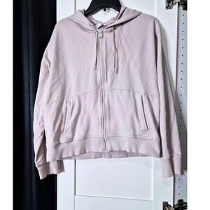 Athleta Womens Full Zip Hoodie Cotton Sweatshirt Size M